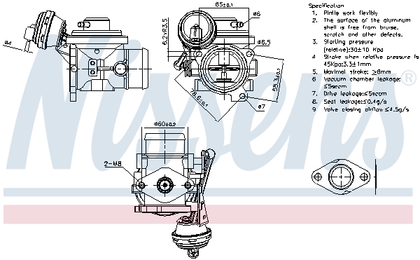 Vanne EGR NISSENS 98302