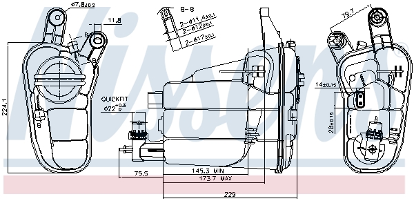 Vase d'expansion de liquide de refroidissement NISSENS 996128