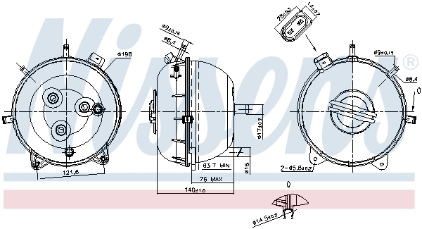 Vase d'expansion de liquide de refroidissement NISSENS 996134