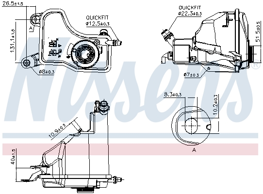 Vase d'expansion de liquide de refroidissement NISSENS 996153