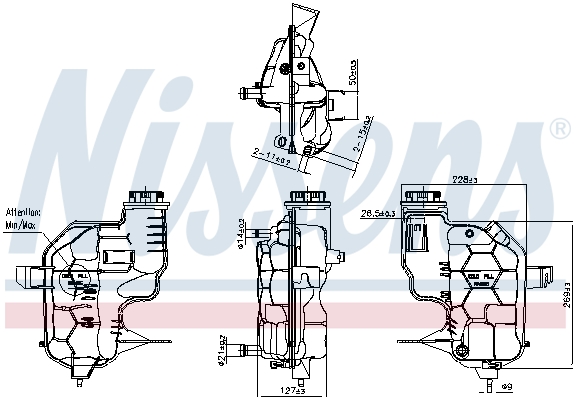 Vase d'expansion de liquide de refroidissement NISSENS 996180