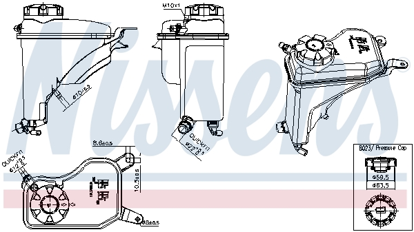 Vase d'expansion de liquide de refroidissement NISSENS 996268