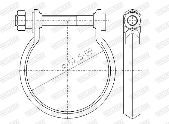 Collier de serrage d'échappement WALKER 80562