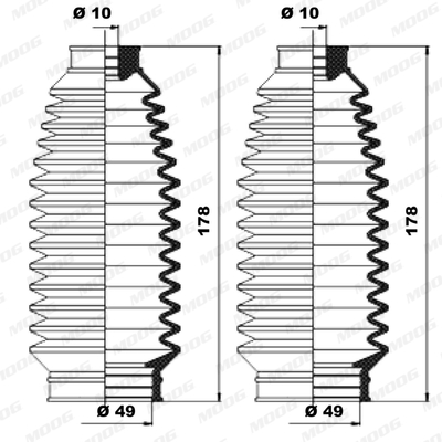 Soufflet de direction MOOG K150084