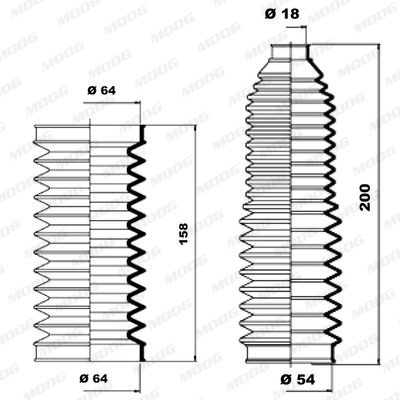 Soufflet de direction MOOG K150140