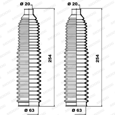 Soufflet de direction MOOG K150142