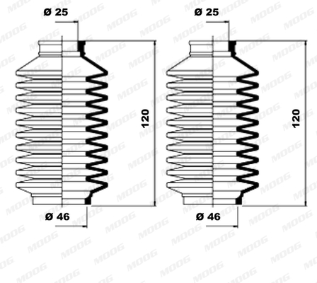 Soufflet de direction MOOG K150147