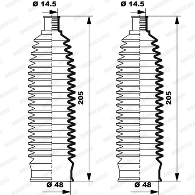 Soufflet de direction MOOG K150235