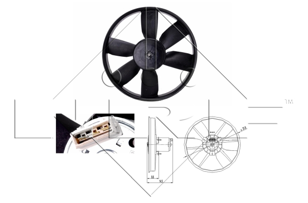 Ventilateur de refroidissement du moteur NRF 47402