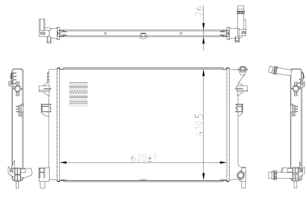 Radiateur refroidissement moteur NRF 50042