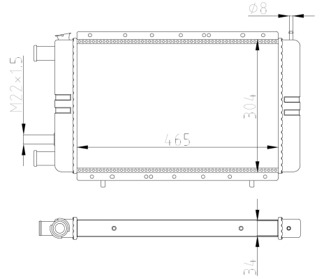 Radiateur refroidissement moteur NRF 54684