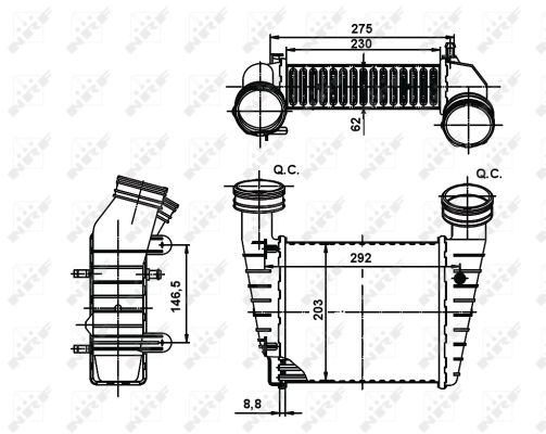 Intercooler (échangeur) NRF 30138A