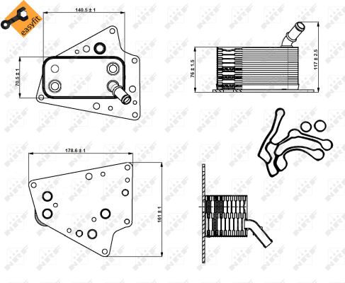 Radiateur d'huile NRF 31258