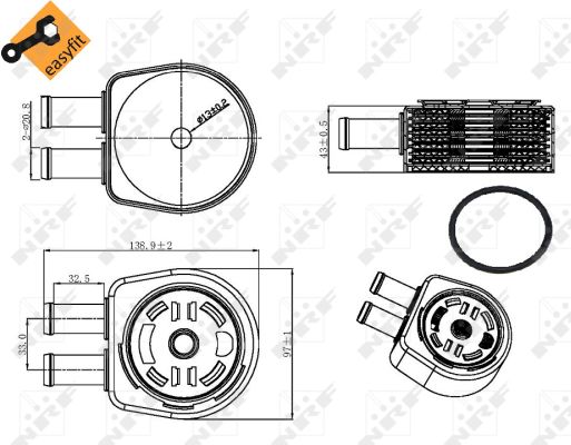 Radiateur d'huile NRF 31310