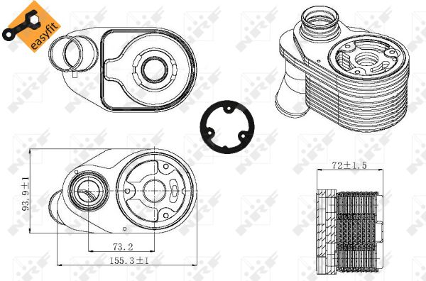 Radiateur d'huile NRF 31325