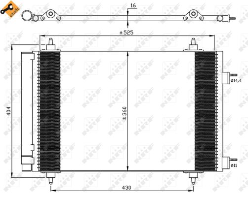 Condenseur de climatisation NRF 35611