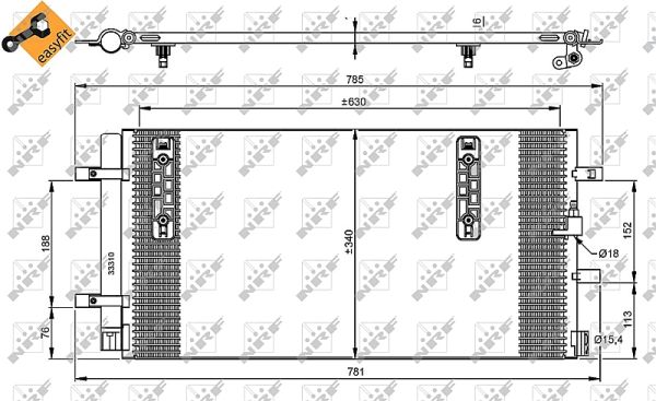 Condenseur de climatisation NRF 35916