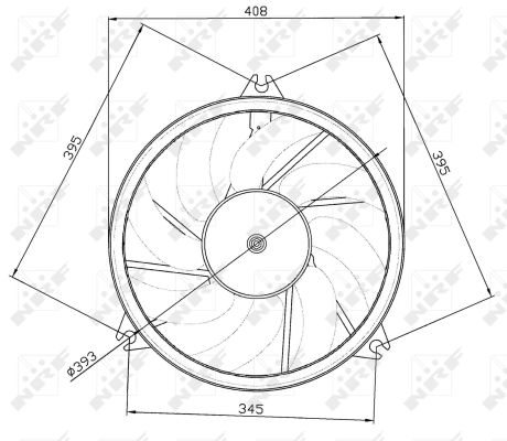 Ventilateur de refroidissement du moteur NRF 47049