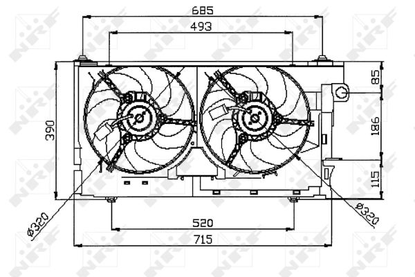 Ventilateur de refroidissement du moteur NRF 47050