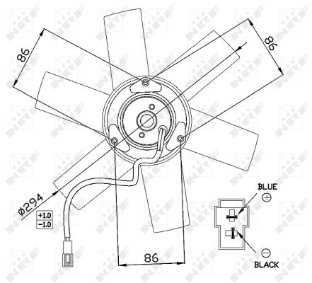 Ventilateur de refroidissement du moteur NRF 47657