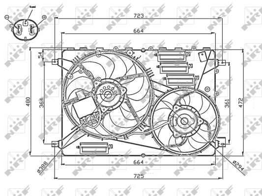 Ventilateur de refroidissement du moteur NRF 47755