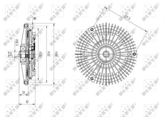 Embrayage pour ventilateur de radiateur NRF 49583