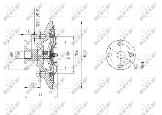 Embrayage pour ventilateur de radiateur NRF 49592