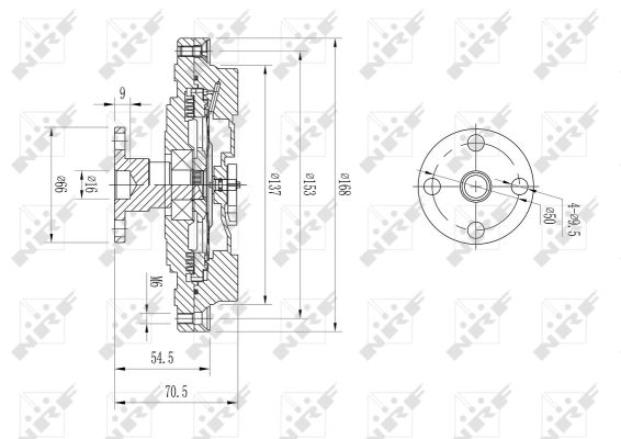 Embrayage pour ventilateur de radiateur NRF 49630