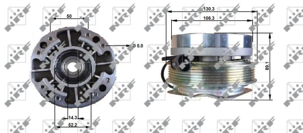 Embrayage pour ventilateur de radiateur NRF 49701