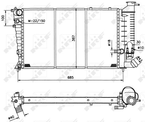 Radiateur refroidissement moteur NRF 50412