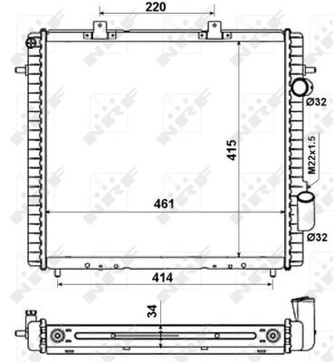 Radiateur refroidissement moteur NRF 507359