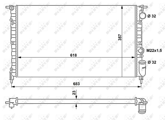 Radiateur refroidissement moteur NRF 507465