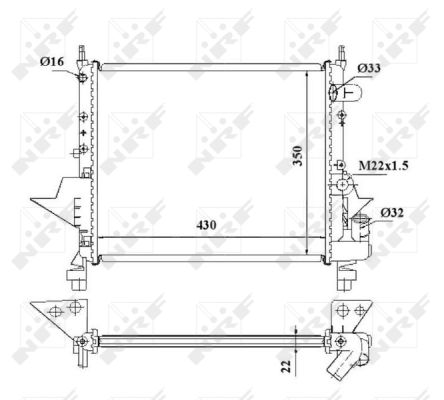 Radiateur refroidissement moteur NRF 509513