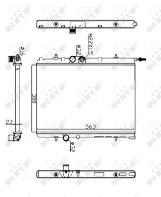 Radiateur refroidissement moteur NRF 509524A