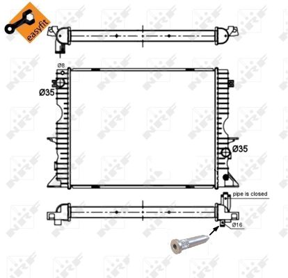 Radiateur refroidissement moteur NRF 509730