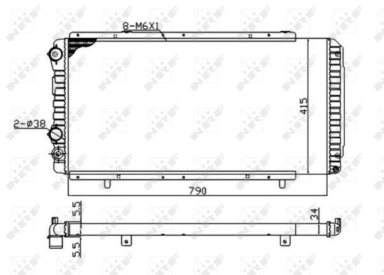 Radiateur refroidissement moteur NRF 52062A