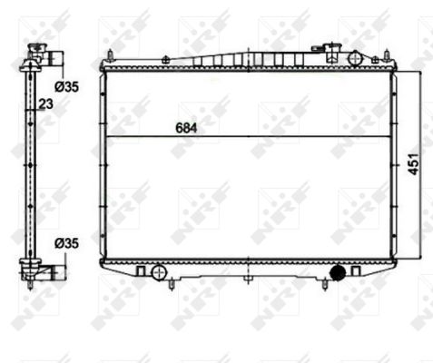 Radiateur refroidissement moteur NRF 52131