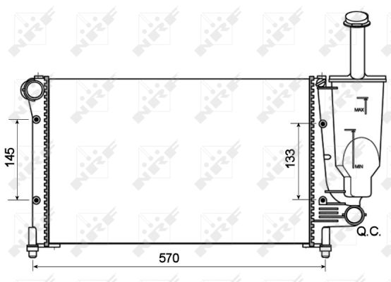 Radiateur refroidissement moteur NRF 53128A