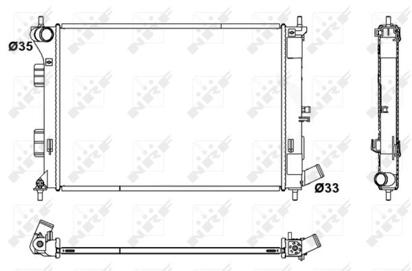 Radiateur refroidissement moteur NRF 53171