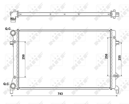 Radiateur refroidissement moteur NRF 53405A