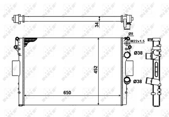 Radiateur refroidissement moteur NRF 53623A