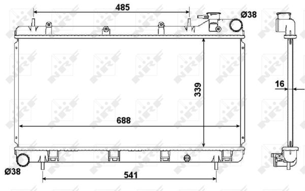 Radiateur refroidissement moteur NRF 53696