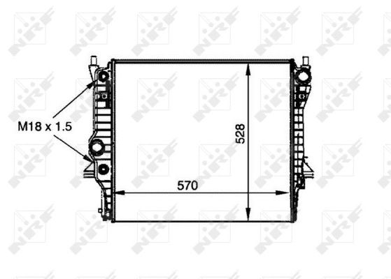 Radiateur refroidissement moteur NRF 53805