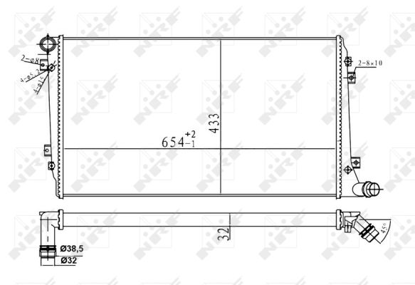 Radiateur refroidissement moteur NRF 53814A