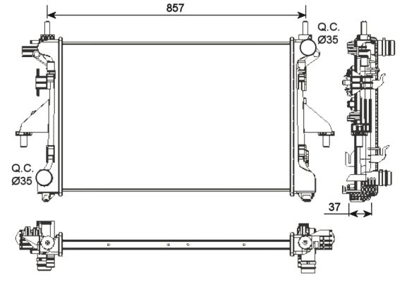 Radiateur refroidissement moteur NRF 54202