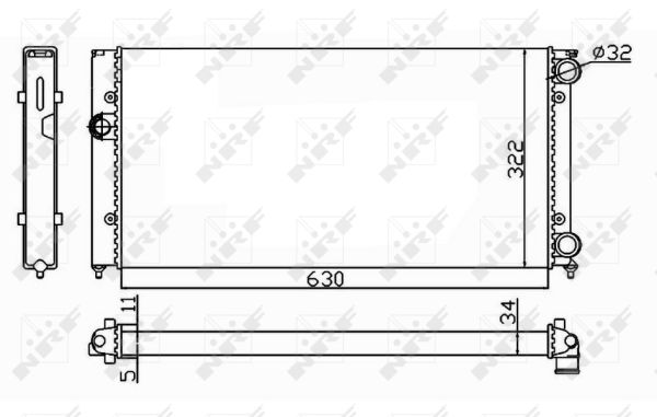 Radiateur refroidissement moteur NRF 54664