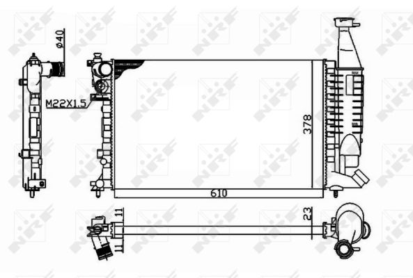 Radiateur refroidissement moteur NRF 54677