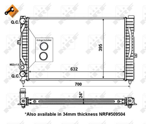 Radiateur refroidissement moteur NRF 56127