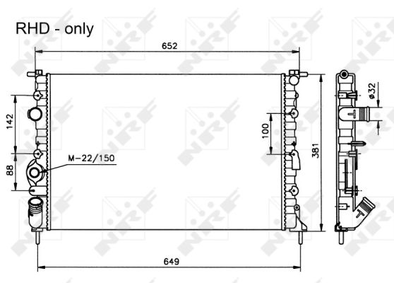 Radiateur refroidissement moteur NRF 58025