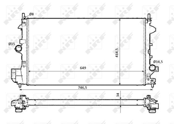 Radiateur refroidissement moteur NRF 58204